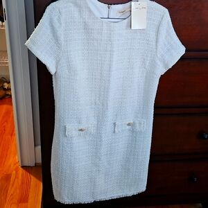 BeBop Cream/White Tweed Mini Dress | Chanel Vibes | Size M